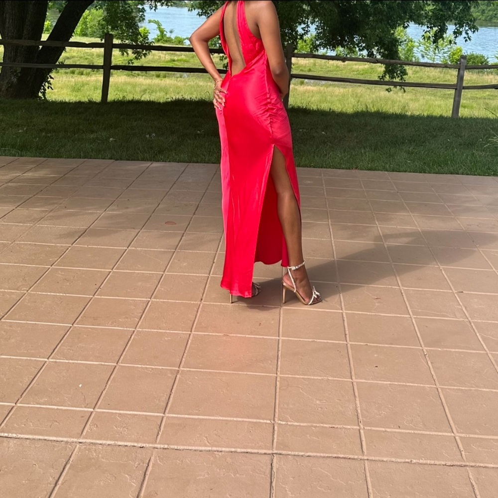 Split Draped Back Dress - image 5